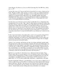 Daniel Wegner, the Illusion of Conscious Will (Cambridge MA: the MIT Press, 2002), Pp