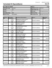 Expenditures Sch-B