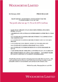 Half Year Results HY10