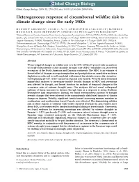 Heterogeneous Response of Circumboreal Wildfire Risk to Climate Change Since the Early 1900S