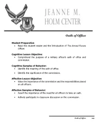Oath of Office