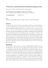 The Male Bias of a Generically-Intended Personal Pronoun in Language Processing