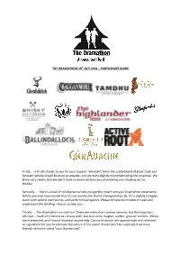 A HUGE Thanks to You for Your Support. We Didn't Think the Subt