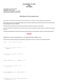 ANSWERED ON:10.12.2013 OPEN CAST COAL MINES ALLOCATION Naranbhai Shri Kachhadia;Venugopal Shri P