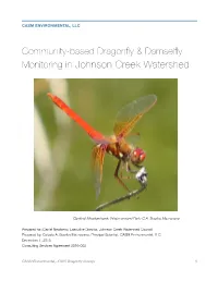Community-Based Dragonfly & Damselfly Monitoring in Johnson