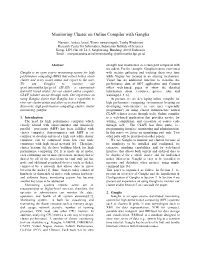 Monitoring Cluster on Online Compiler with Ganglia
