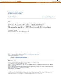 The Rhetoric of Polarization at the 1896 Democratic Convention William D