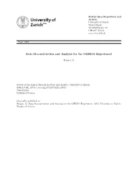 Data Reconstruction and Analysis for the GERDA Experiment