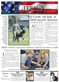K-9 Team 'Top Dogs' in DOD Narcotic Detection