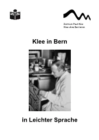 Klee in Bern in Leichter Sprache