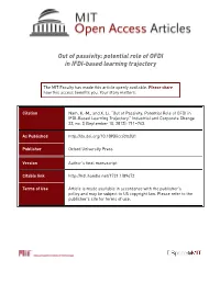Out of Passivity: Potential Role of OFDI in IFDI-Based Learning Trajectory