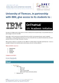 University of Tlemcen, in Partnership with IBM, Give Access to Its Students to