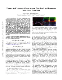 Unsupervised Learning of Dense Optical Flow, Depth and Egomotion from Sparse Event Data