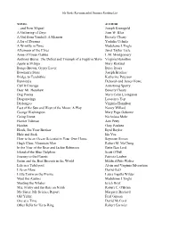 6Th Reading List