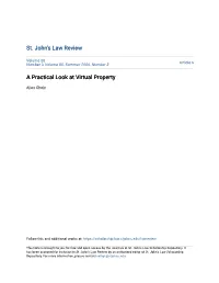 A Practical Look at Virtual Property