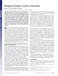 Biological Design in Science Classrooms