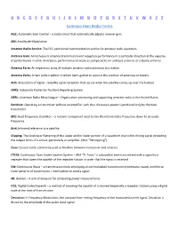 Common Ham Radio Terms