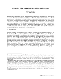 Comparative Constructions in Muna