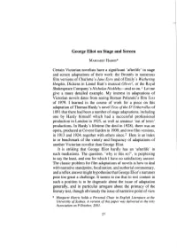 George Eliot on Stage and Screen