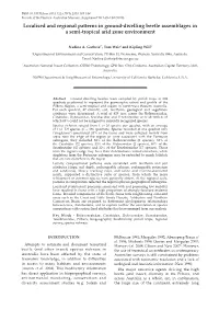 Localised and Regional Patterns in Ground-Dwelling Beetle Assemblages in a Semi-Tropical Arid Zone Environment