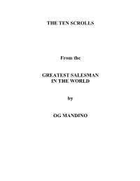 THE TEN SCROLLS from the GREATEST SALESMAN in THE