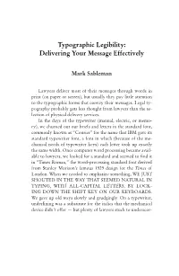 Typographic Legibility: Delivering Your Message Effectively