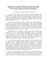 Damages Awarded in a Default Judgment Cannot Exceed The