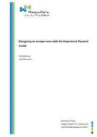 Designing an Escape Room with the Experience Pyramid Model