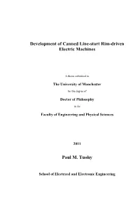 Direct On-Line Rim-Driven Electric Machines