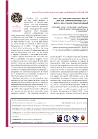Notes on Caralluma Adscendens (Roxb.) Has Been Usually Accepted to Haw