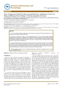 Time-Temperature Model for Bacterial And