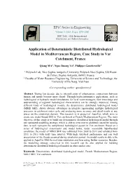 Application of Deterministic Distributed Hydrological Model in Mediterranean Region, Case Study in Var Catchment, France