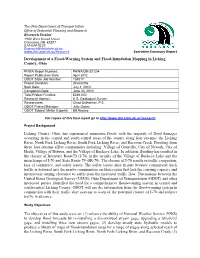Development of a Flood-Warning System and Flood-Inundation Mapping in Licking County, Ohio
