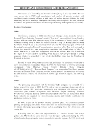 History and Development and Reorganisation