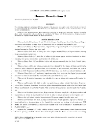 House Resolution 3 Sponsored by Representative KOTEK