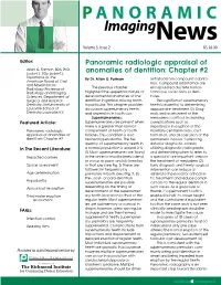 Panoramic Radiologic Appraisal of Anomalies of Dentition: Chapter 2