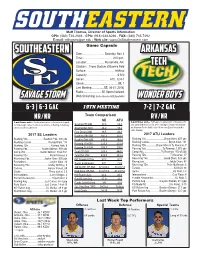 Southeastern.Com Game Capsule Arkansas Southeastern Date