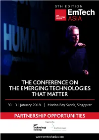 The Conference on the Emerging Technologies That Matter