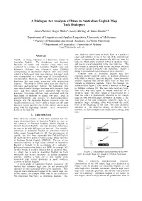 A Dialogue Act Analysis of Rises in Australian English Map Task Dialogues