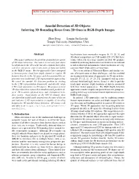 Amodal Detection of 3D Objects: Inferring 3D Bounding Boxes from 2D Ones in RGB-Depth Images