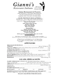 Appetizers Salads, Sides & Soups