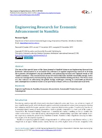 Engineering Research for Economic Advancement in Namibia