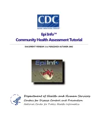 Epi Info Community Health Assessment Tutorial-Version3