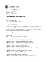 Facilities Operations Manual