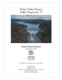 Initial Study Report for FERC Projects