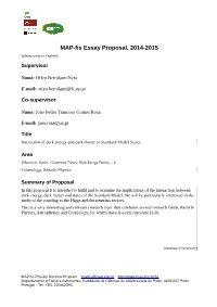 MAP-Fis Essay Proposal, 2014-2015 (Please Write in English)