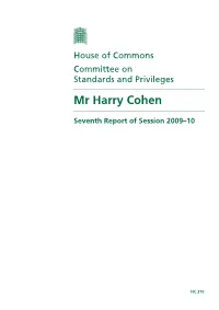 Mr Harry Cohen