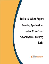 Technical White Paper: Running Applications Under