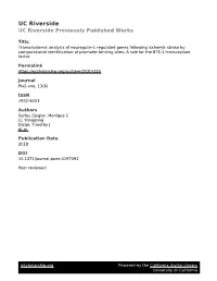 Transcriptomic Analysis of Neuregulin-1 Regulated Genes
