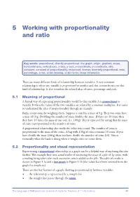 5 Working with Proportionality and Ratio